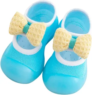 Toddler Sock Shoes Kids Infant Newborn Baby Boys Girls Shoes First Walkers Cute Bowknot Soft Antislip Sock Shoes B