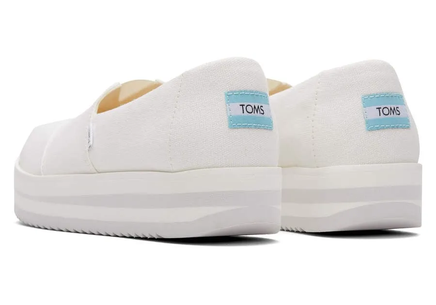 TOMS Womens Alpargata Midform Espadrille - White