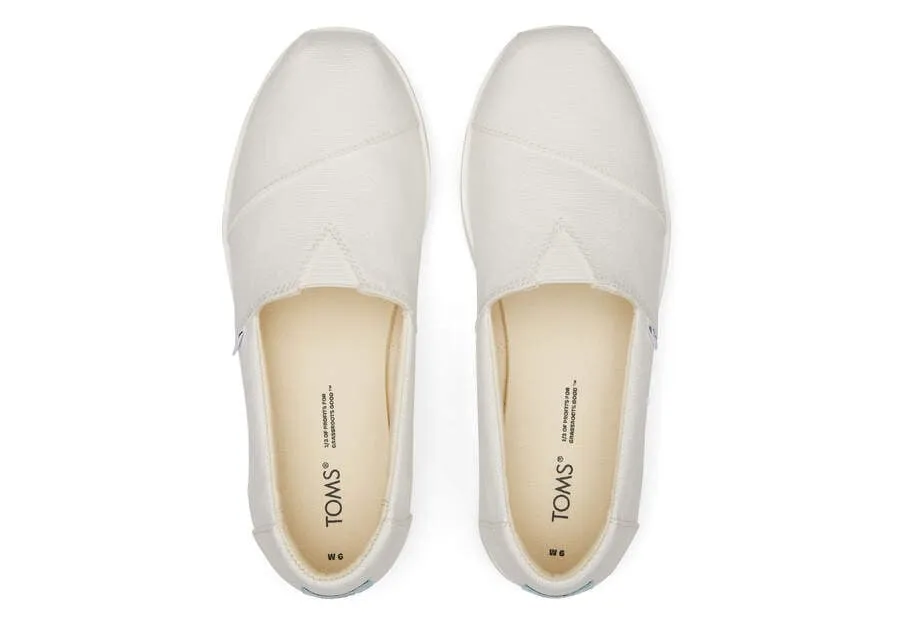 TOMS Womens Alpargata Midform Espadrille - White