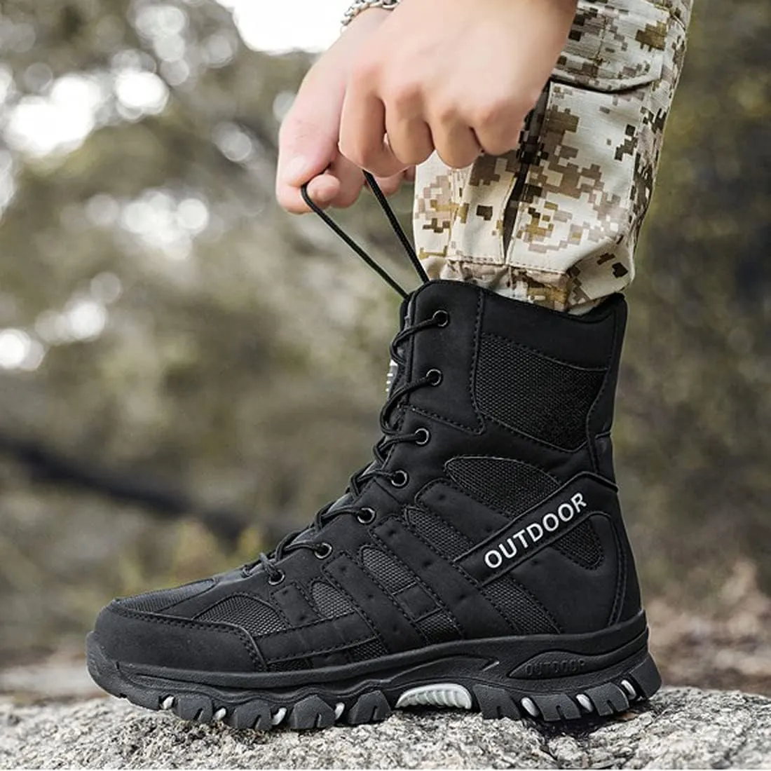 Trail Running Boots Mens Walking Shoes Trekking Hiking Boots Lightweight Outdoor Hiking Shoes Walking Trainers Shoes