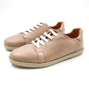 Umgadli : Ladies Leather Sneaker in Gravel Vintage
