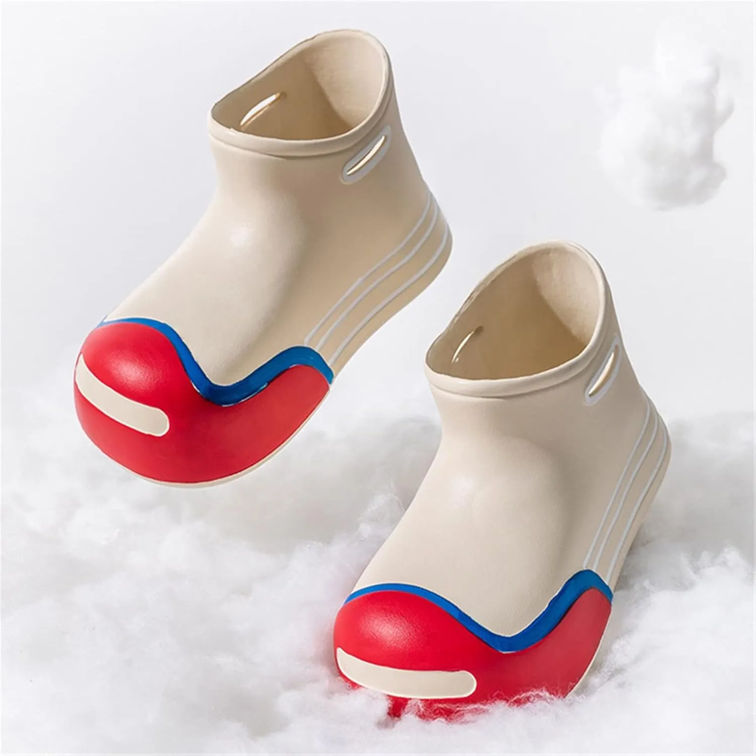 Unisex-Child Rain Boots Boys Girls Cute Short Rain Boots Waterproof Non Slip Water Boots Toddler Kids Rainboots