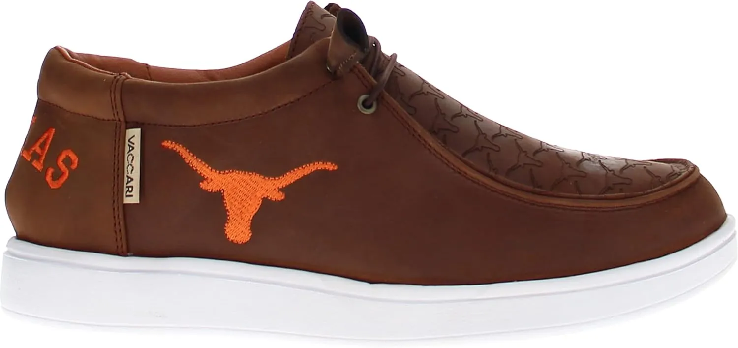 Vaccari Men's Mitchell Slip-On Leather Loafers & NCAA League Embroidery | Comfortable & Light-Weight Casual Shoes