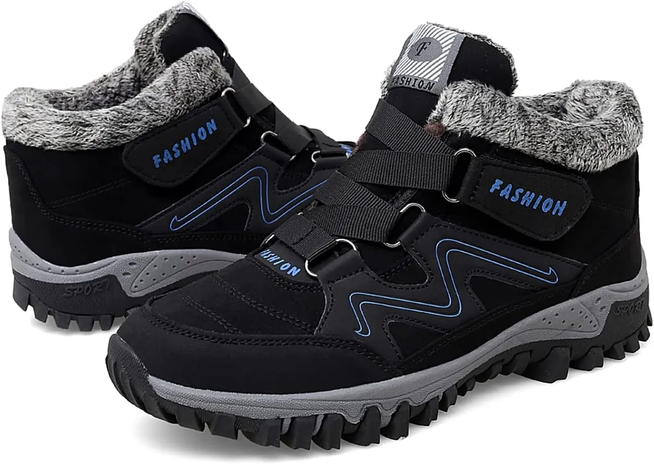 VARSKARC Men's Winter Thermal Villi Comfortable Platform high top Shoes