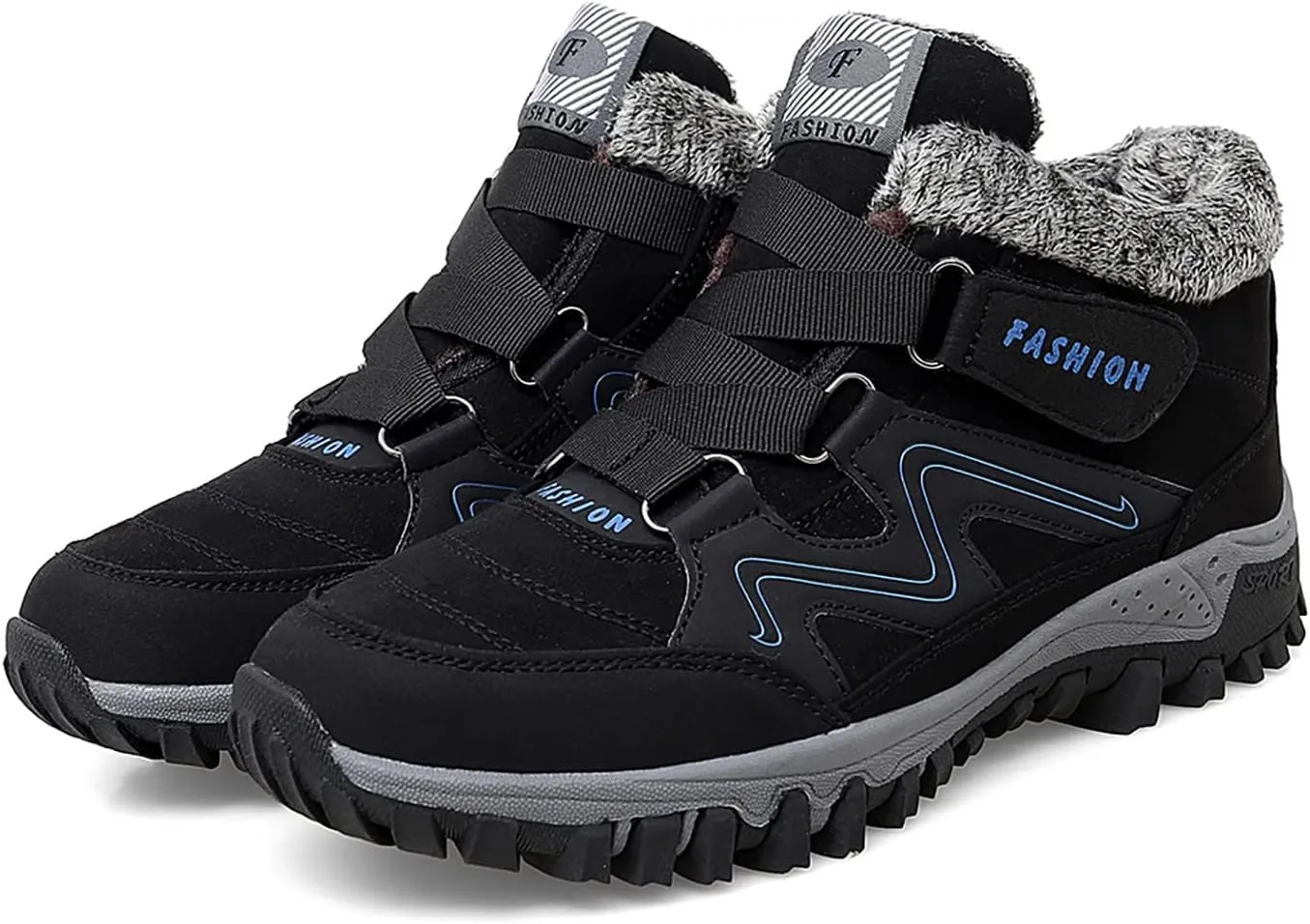 VARSKARC Men's Winter Thermal Villi Comfortable Platform high top Shoes