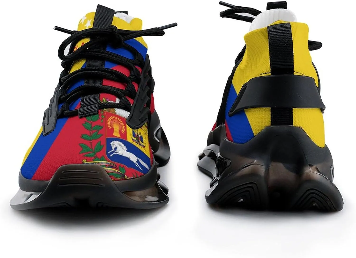 Venezuela Flag Walking Shoes for Men Lightweight Tennis Fashion Elastic Sports Shoes Cushion Basketball Shoes