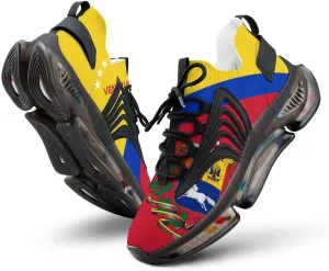 Venezuela Flag Walking Shoes for Men Lightweight Tennis Fashion Elastic Sports Shoes Cushion Basketball Shoes