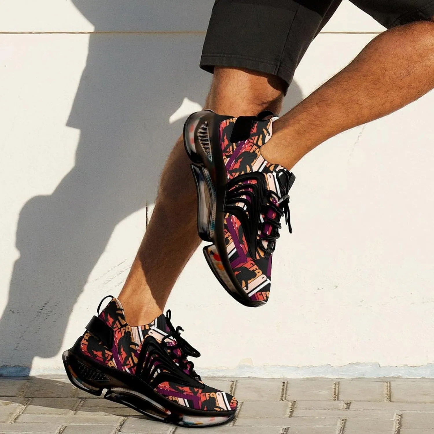 Vintage Bigfoot Believe Walking Shoes for Men Lightweight Tennis Fashion Elastic Sports Shoes Cushion Basketball Shoes