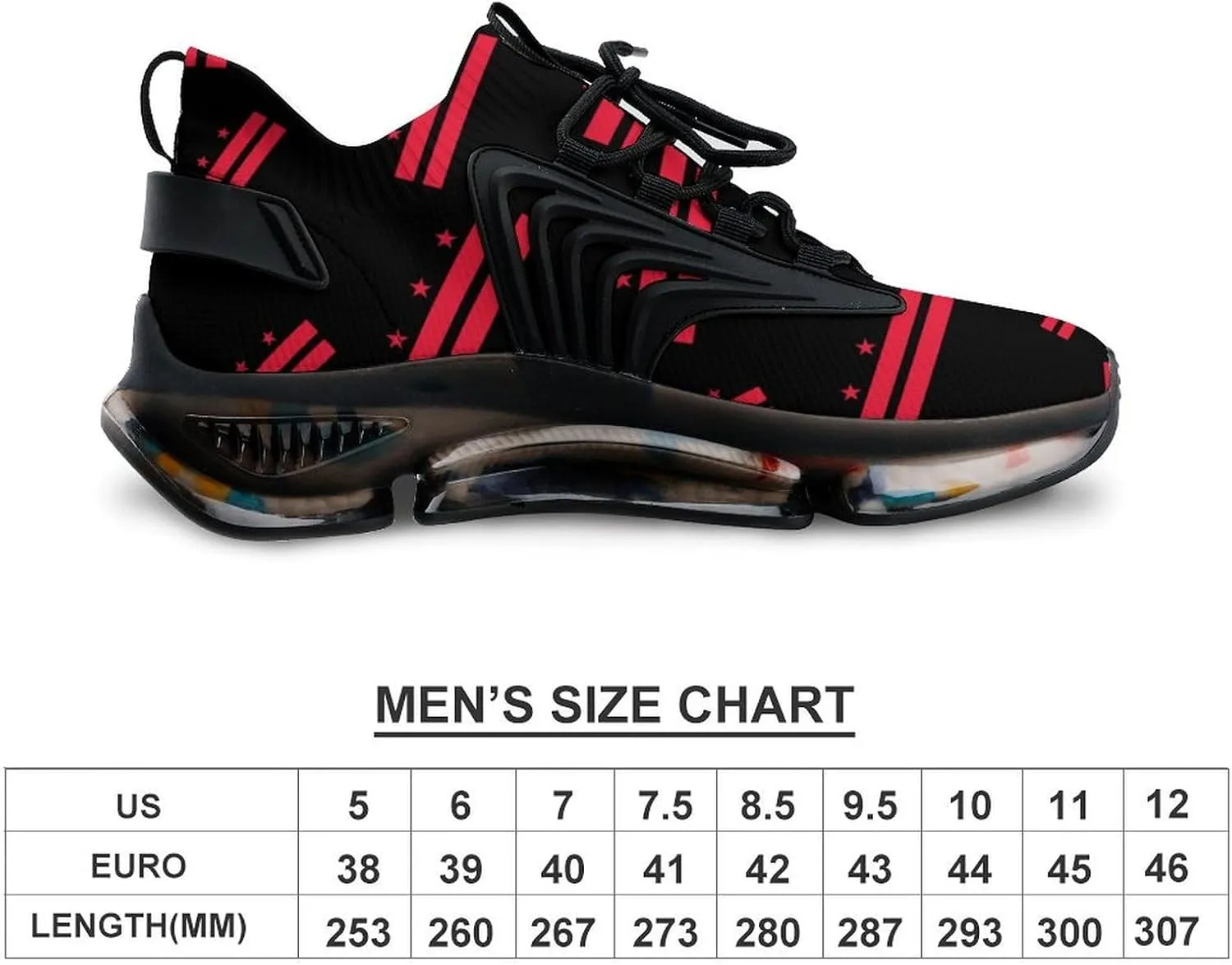 Washington D.C Walking Shoes for Men Lightweight Tennis Fashion Elastic Sports Shoes Cushion Basketball Shoes