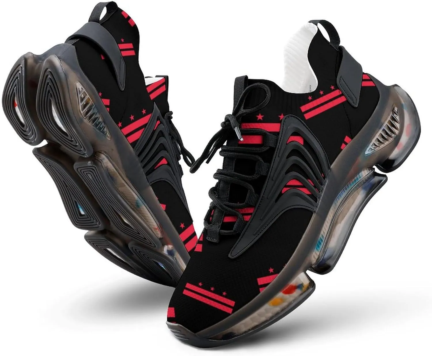 Washington D.C Walking Shoes for Men Lightweight Tennis Fashion Elastic Sports Shoes Cushion Basketball Shoes