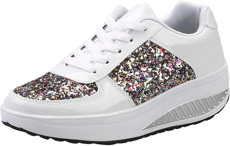 Wedge Fashion Sneakers for Women 2023 Zapatos C??Modos Y Elegantes De Piso para Mujer Women's Running Shoes Black and White Black Casual Sneakers for Women Platform Women's Black Slip On Dress Shoes