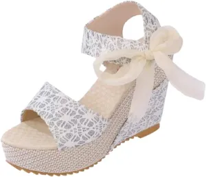 Wedge Sandal for Women Ankle Strap Flatform Arch Support Fish Mouth Toe Shoes Platform Espadrilles Waterproof Chunky Open