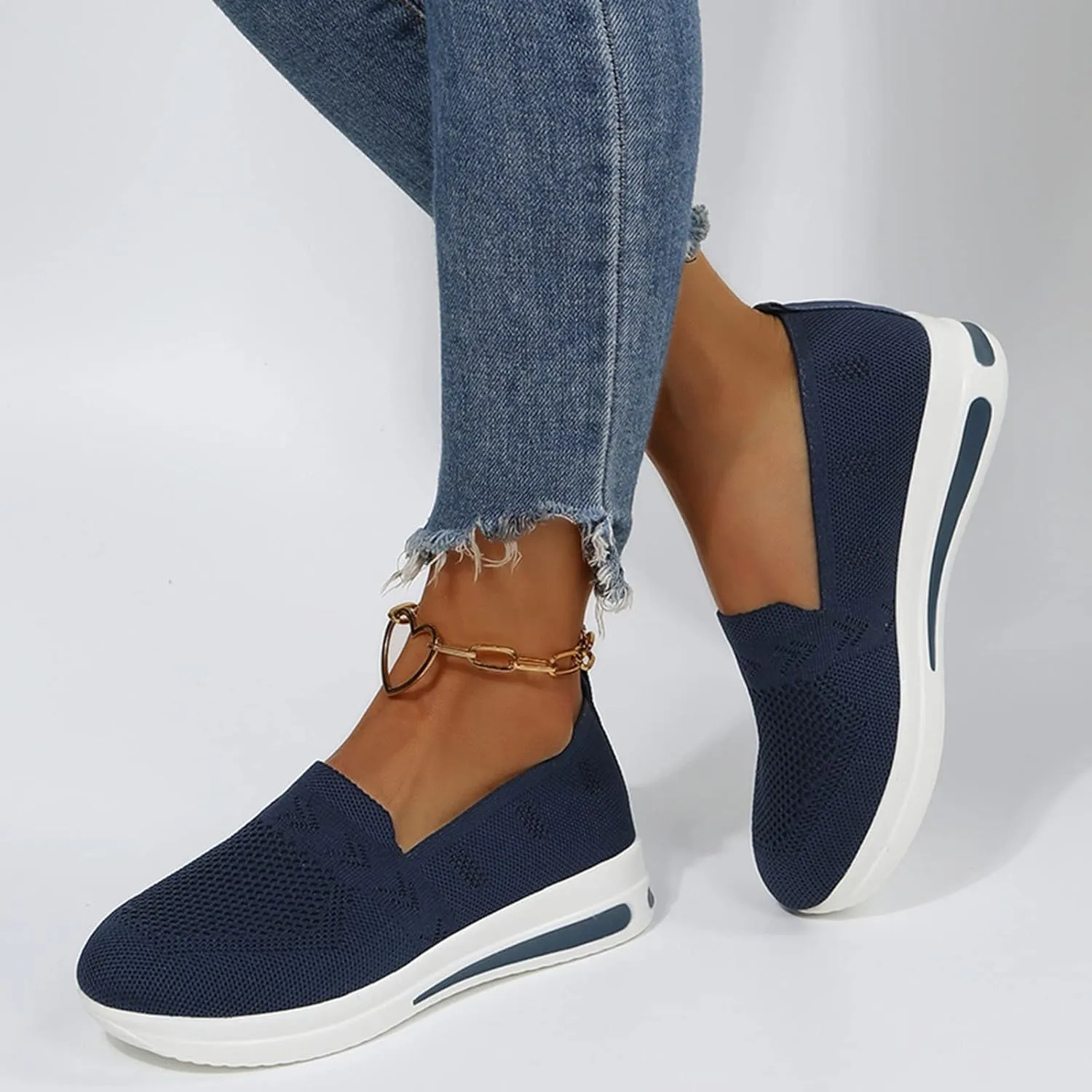 Wedge Sneakers for Women White Tenis Ortop??Dicos para El Arco De Pies De Mujer Arch Support Wide Width Casual Shoes for Women Black Sequin Gym Shoes for Women Women's Slip On Shoes Size 7.5 W