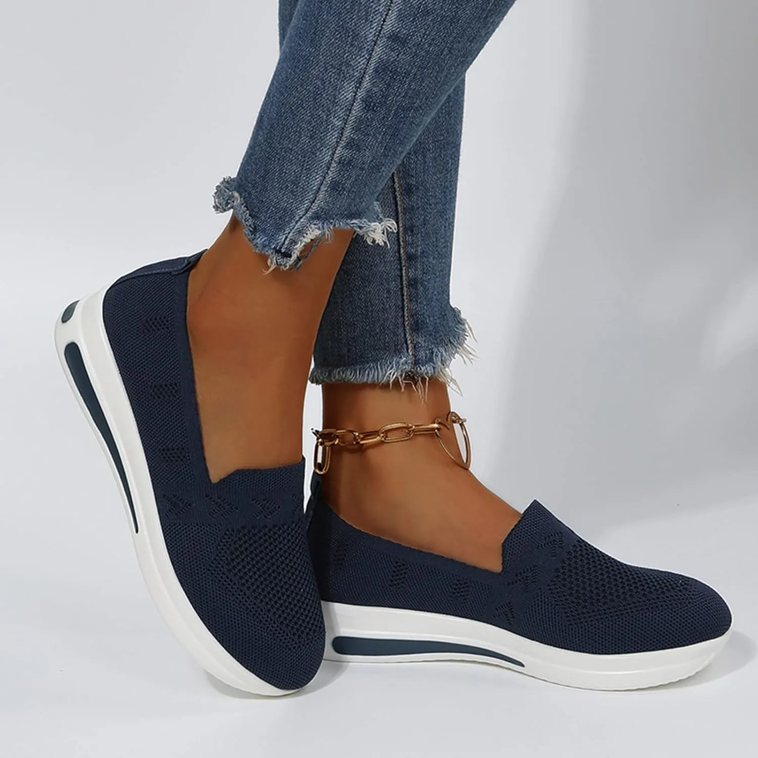 Wedge Sneakers for Women White Tenis Ortop??Dicos para El Arco De Pies De Mujer Arch Support Wide Width Casual Shoes for Women Black Sequin Gym Shoes for Women Women's Slip On Shoes Size 7.5 W