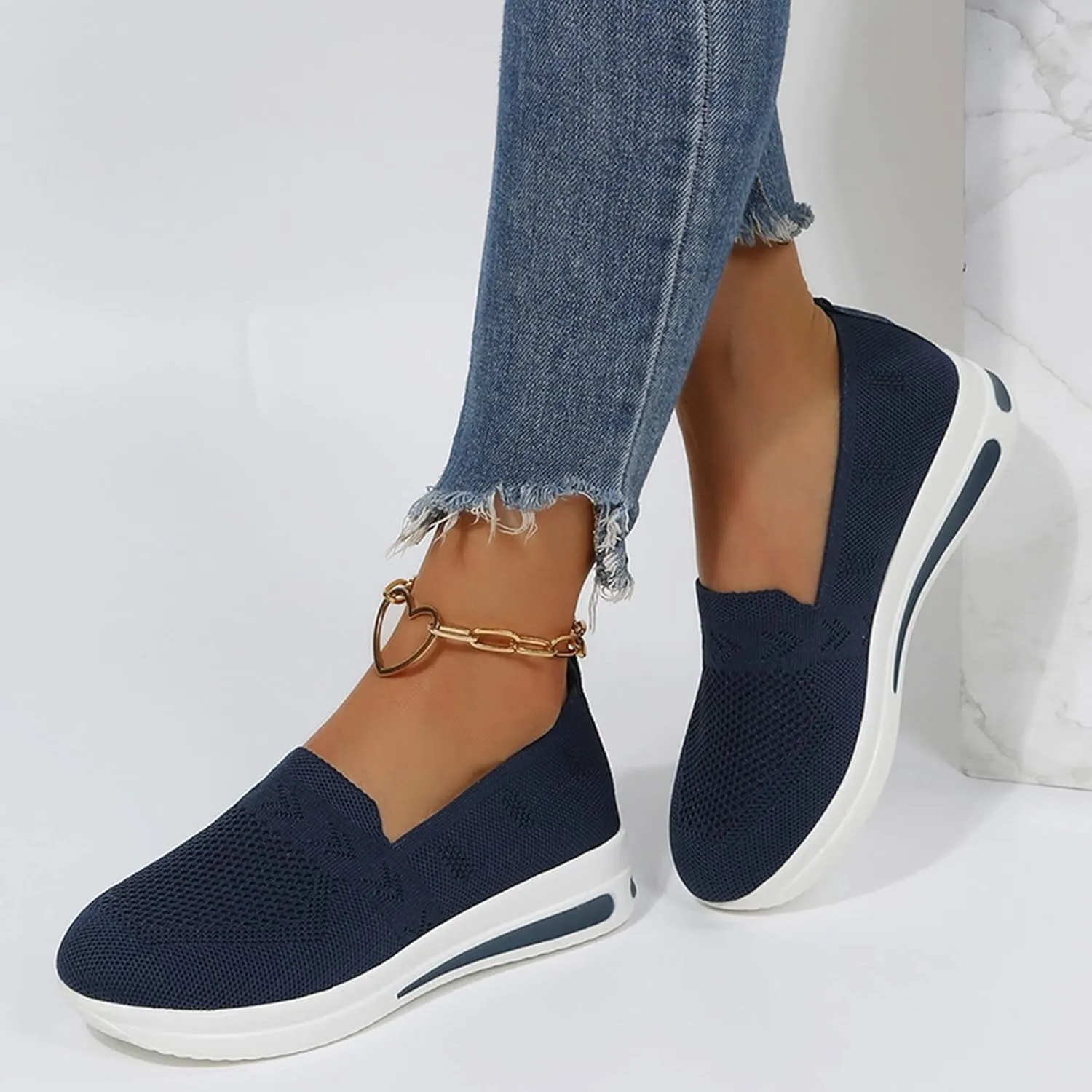 Wedge Sneakers for Women White Tenis Ortop??Dicos para El Arco De Pies De Mujer Arch Support Wide Width Casual Shoes for Women Black Sequin Gym Shoes for Women Women's Slip On Shoes Size 7.5 W