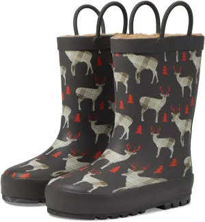 Western Chief Unisex-Child Deer Plaid Rain Boots (Toddler/Little Kid)