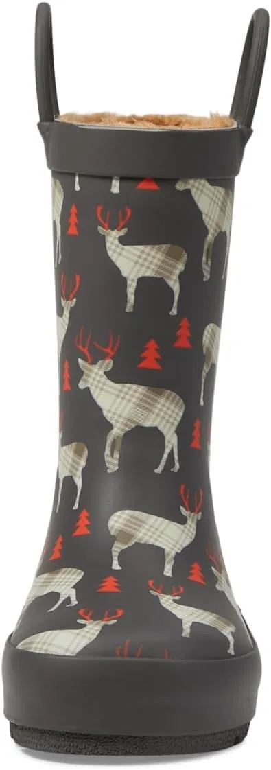 Western Chief Unisex-Child Deer Plaid Rain Boots (Toddler/Little Kid)