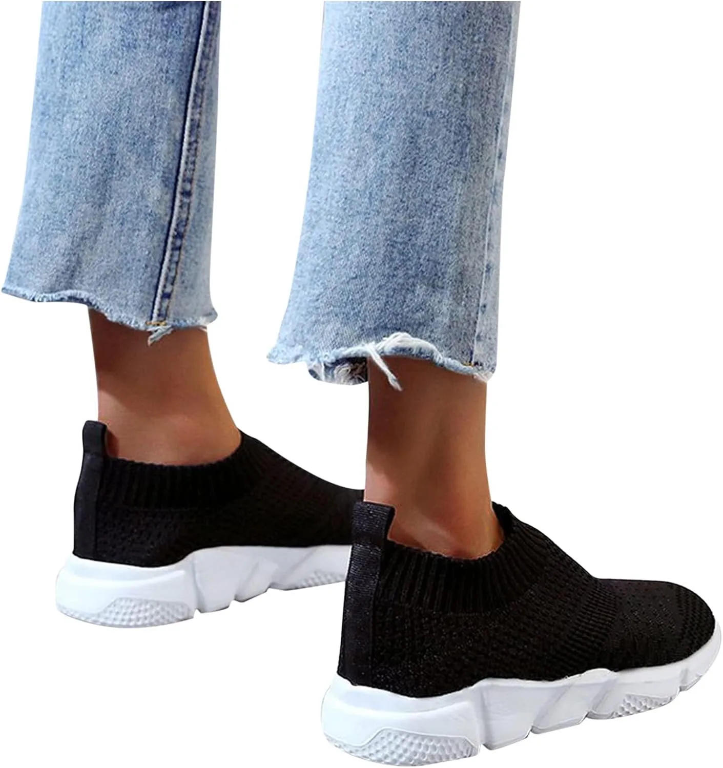 Wide Toe Box Shoes Women Casual Sneakers Comfy Work Shoes for Women Business Casual Womens Slip On Sneakers Size 8.5 Platform Wide Sneakers for Women Fashion Womens Black Walking Sneakers Size 8