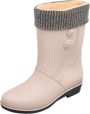 Women Rain Shoes Shoes Comfortable Light Ankle Rain Boots Frosted Outdoor Rain Boots Gift College Girl
