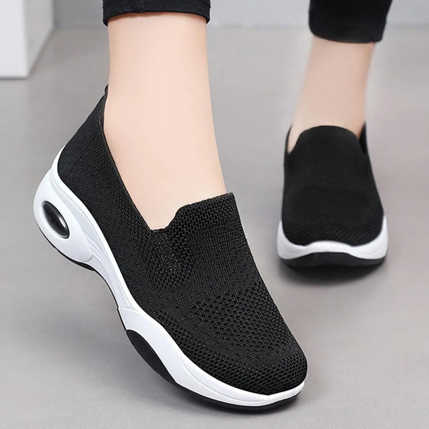 Women Tennis Sneakers Womens Casual Lightweight Flat Fashion Non Slip Comfortable Breathable Walking Shoes