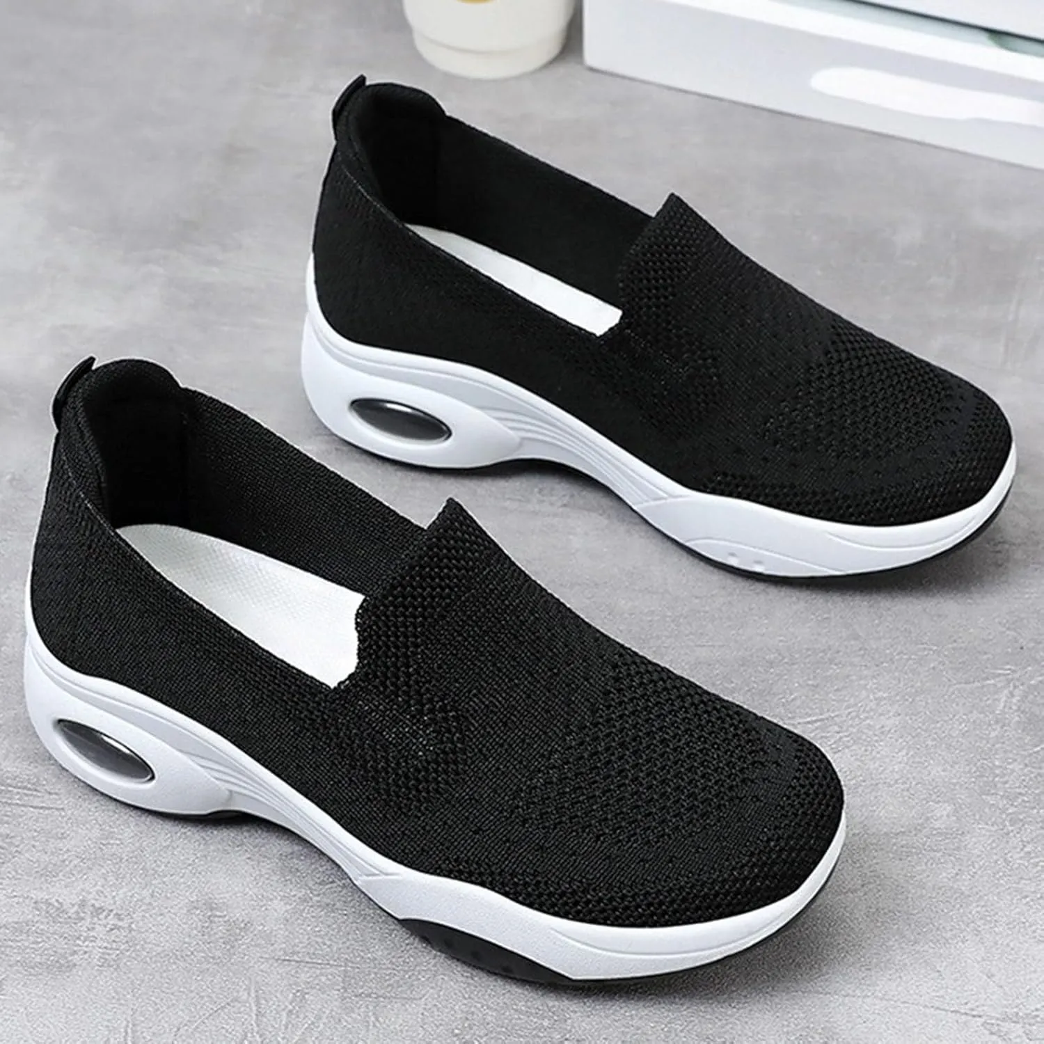 Women Tennis Sneakers Womens Casual Lightweight Flat Fashion Non Slip Comfortable Breathable Walking Shoes