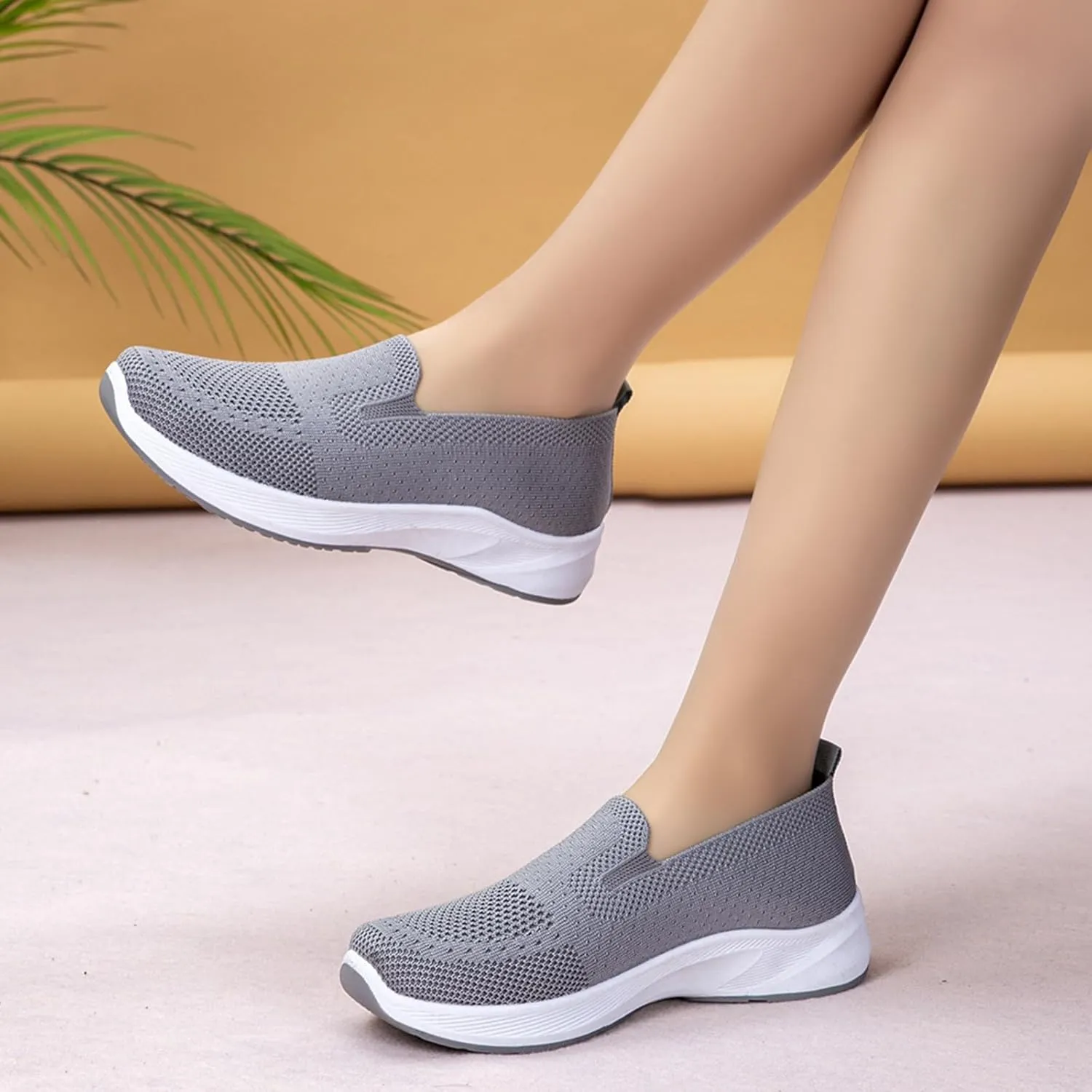 Women's Breathable Mesh Casual Loafers Comfortable Slip On Walking Shoes Lightweight Flat Everyday Wear