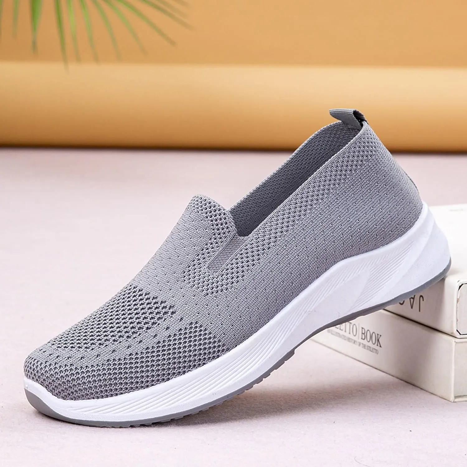 Women's Breathable Mesh Casual Loafers Comfortable Slip On Walking Shoes Lightweight Flat Everyday Wear