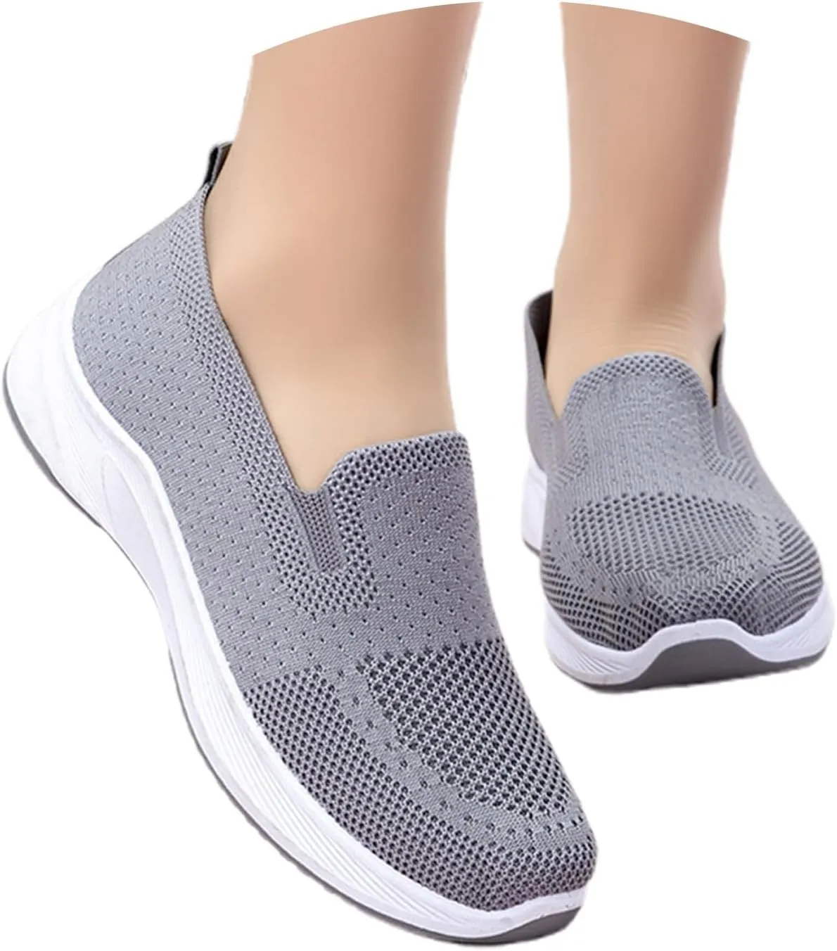 Women's Breathable Mesh Casual Loafers Comfortable Slip On Walking Shoes Lightweight Flat Everyday Wear
