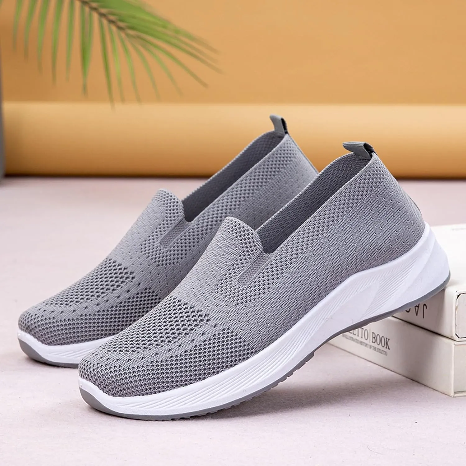 Women's Breathable Mesh Casual Loafers Comfortable Slip On Walking Shoes Lightweight Flat Everyday Wear