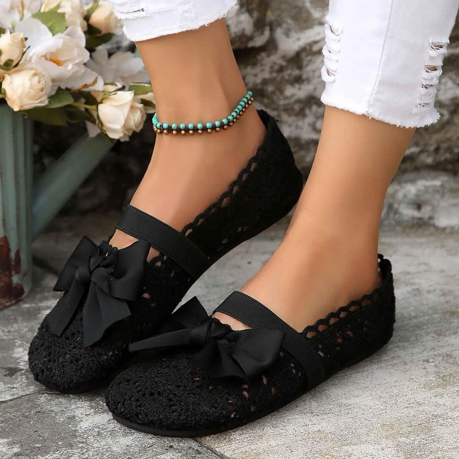 Women's Casual Slip On Loafers Breathable Comfortable Flat Shoes for Daily Wear Spring Summer Fall with Jeans