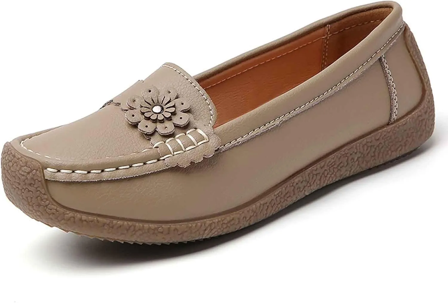 Women's Casual Slip-On Loafers Comfortable Arch Support Flat Sole Everyday Walking Shoes for Women Lightweight Breathable