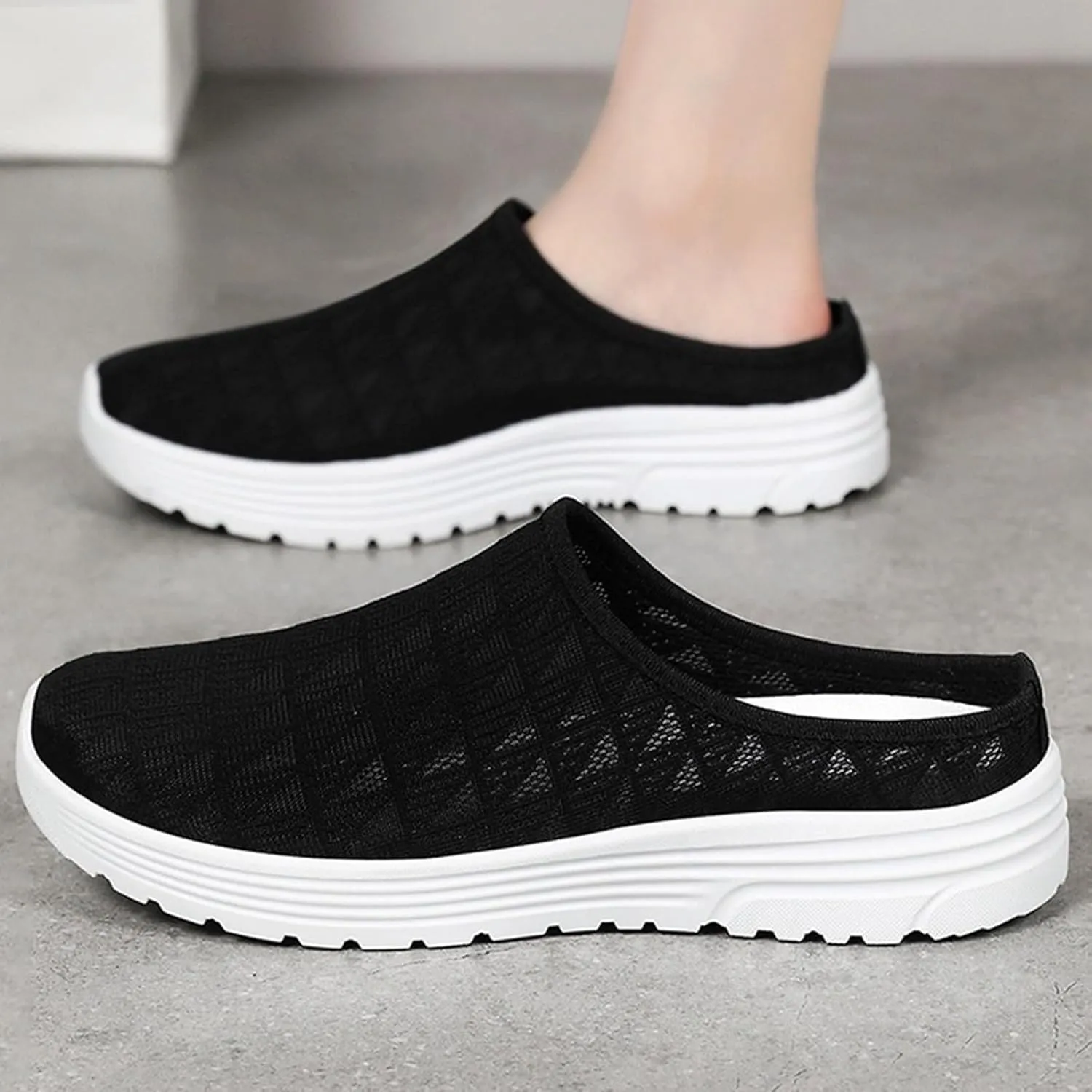 Women's Casual Slip On Loafers Comfortable Mid Heel Shoes for Spring Summer Everyday Wear with Non Slip Sole