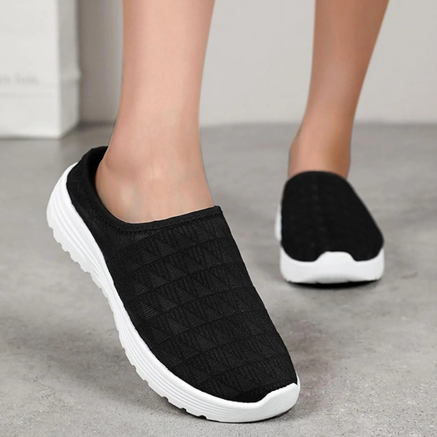 Women's Casual Slip On Loafers Comfortable Mid Heel Shoes for Spring Summer Everyday Wear with Non Slip Sole
