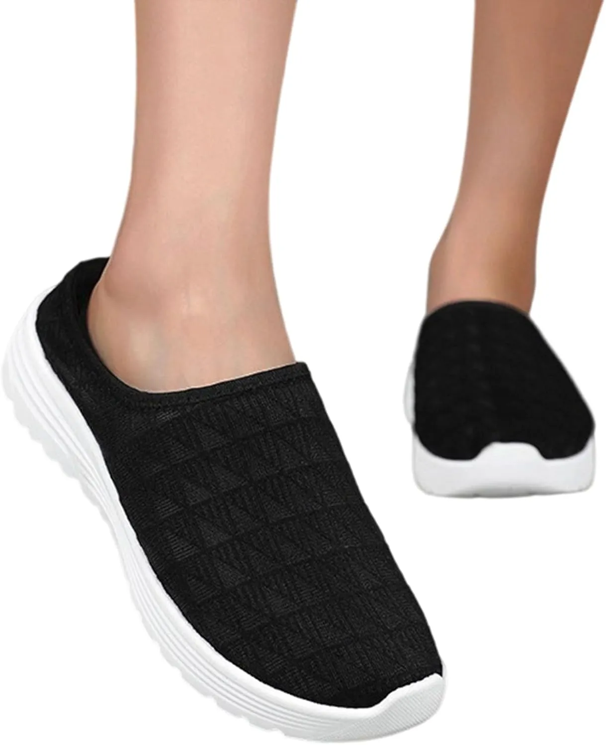 Women's Casual Slip On Loafers Comfortable Mid Heel Shoes for Spring Summer Everyday Wear with Non Slip Sole