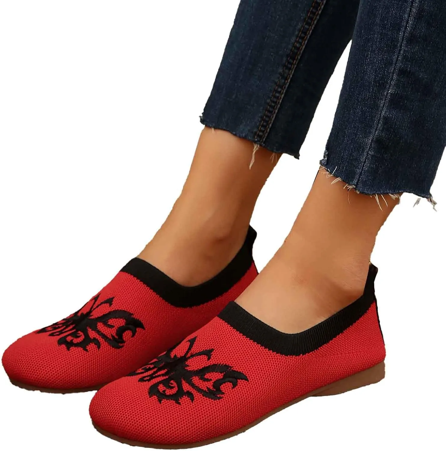 Women's Casual Slip On Shoes Breathable Comfortable Flat Loafers for Daily Wear Spring Summer Fall