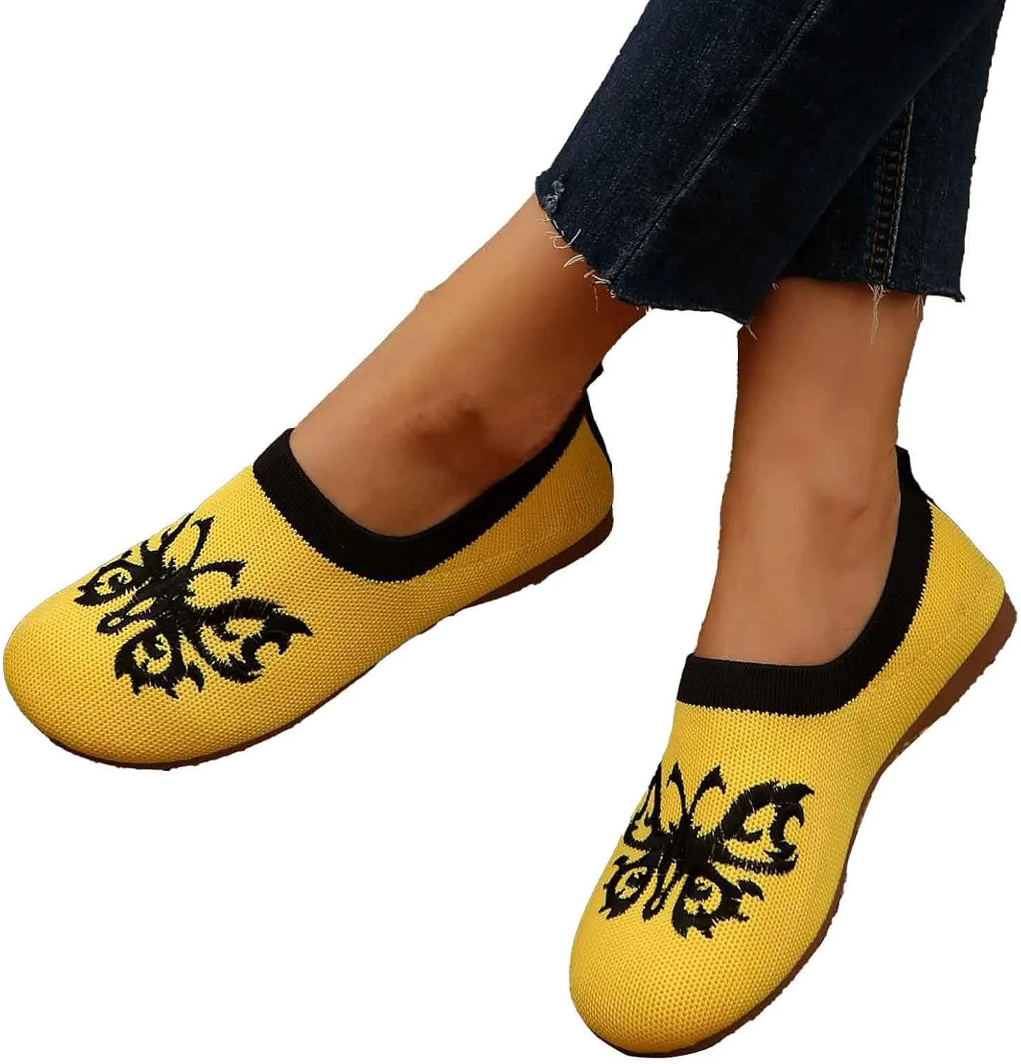 Women's Casual Slip On Shoes Breathable Comfortable Flat Loafers for Daily Wear Spring Summer Fall