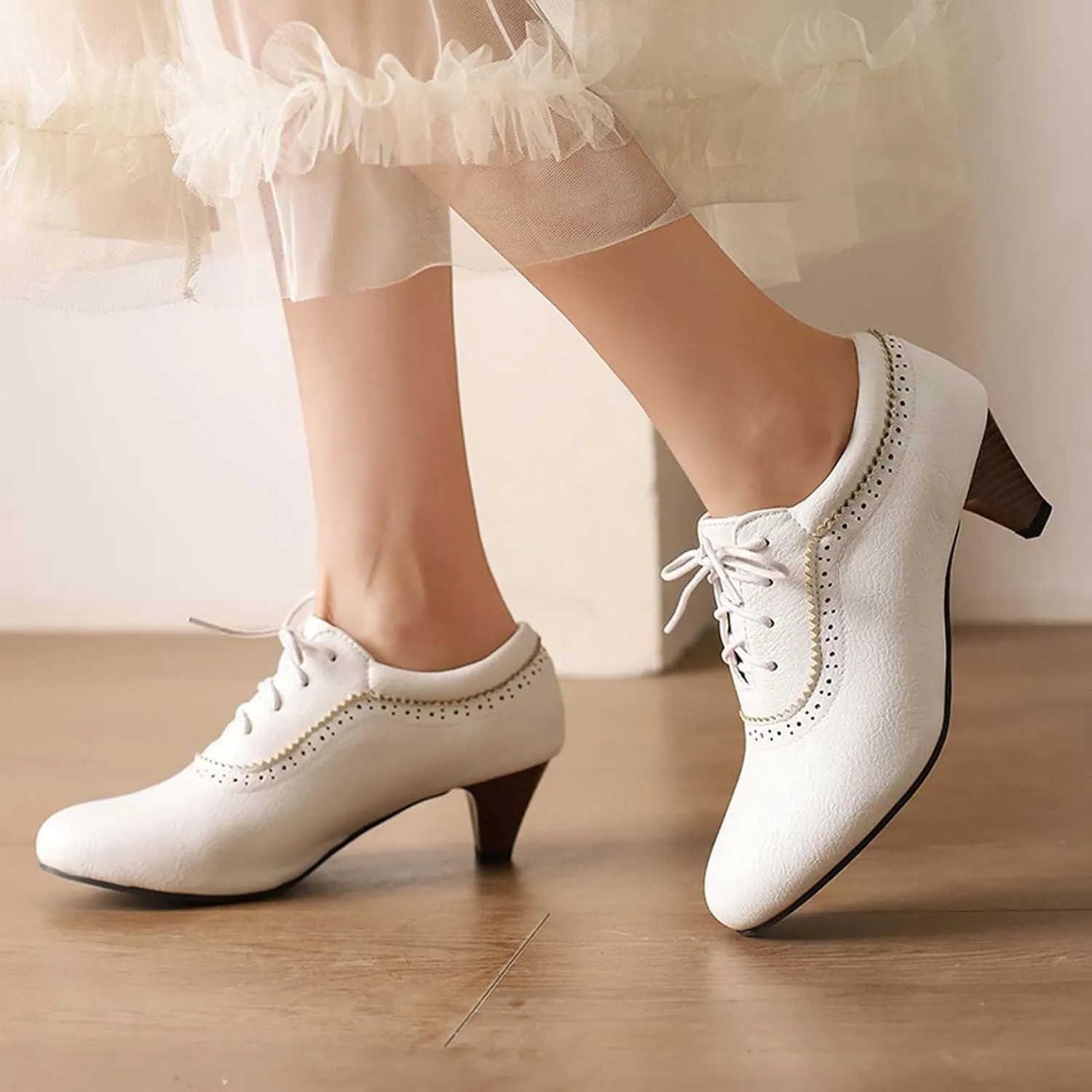 Women's Elegant High Heel Spring Summer Pointed Toe Dress Shoes for Women Comfortable 6-7cm Heels Party Wedding Wear