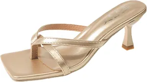 Women's High Heel Sandals Open Toe Strappy Summer Dressy Casual Slide Shoes For Outfit With Shorts Jeans Skirts