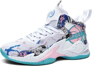 Women's Lace Up Basketball Shoes Breathable Non Slip Outdoor Fashion Sneakers Arch Support Walking Shoes Athletic Training Sport Shoes Tennis Shoes for Women