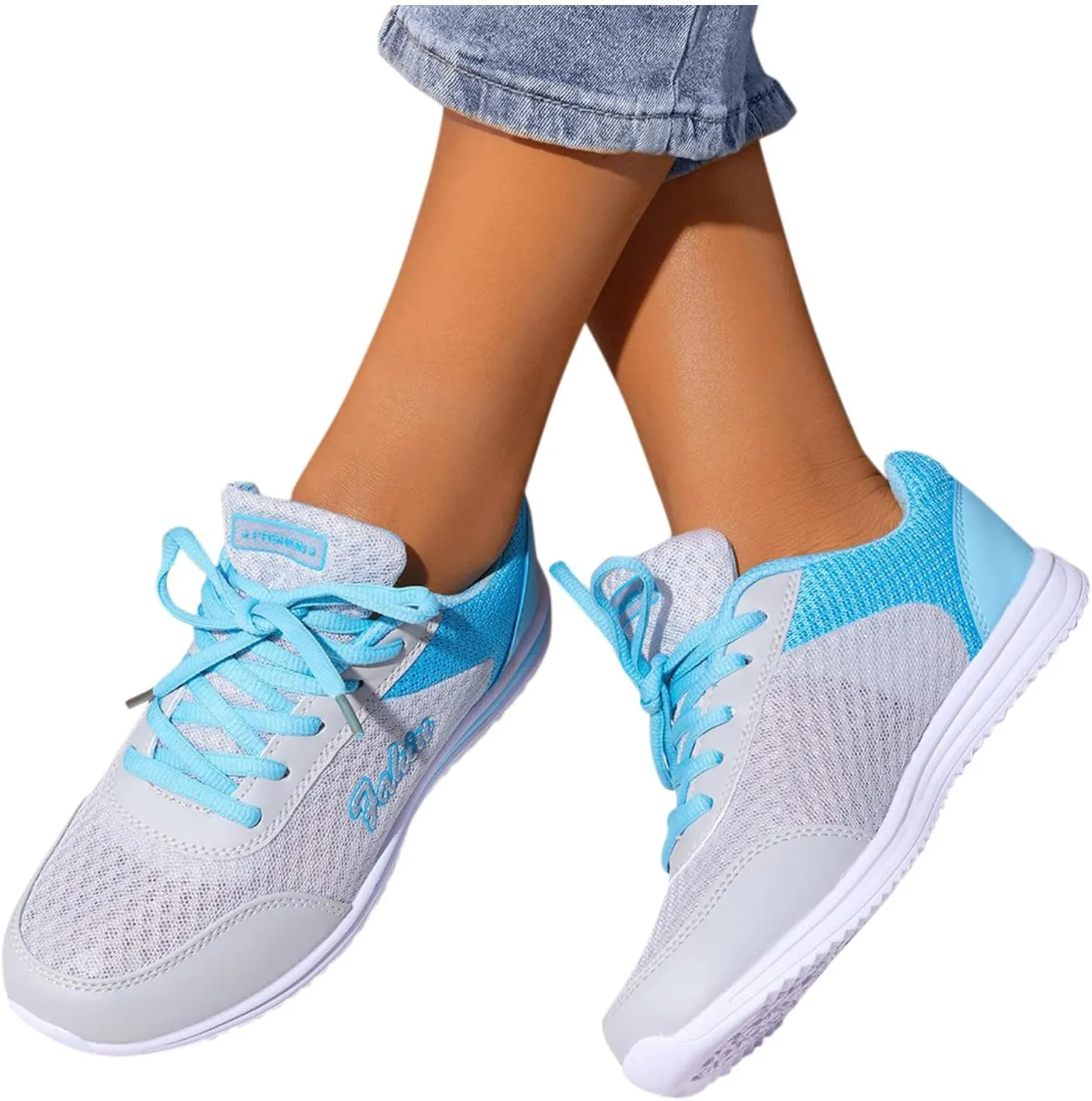 Womens Lace Up Walking Shoes Memory Foam Lightweight Comfort Tennis Shoes Womens Sport Women's Shoes Casual White Sneakers Steel Toe Tennis Shoe Trainers Shoe