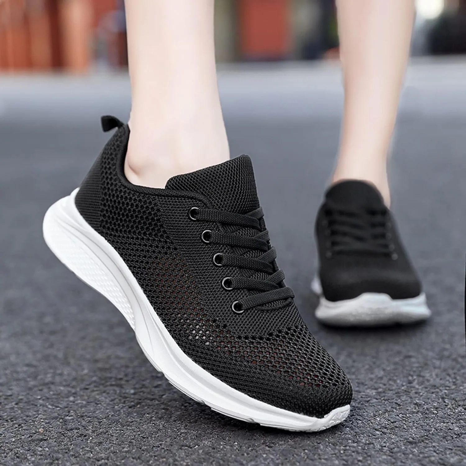 Womens Ladies Walking Running Shoes Slip On Lace-Up Mens Casual Shoes Jogging Men Shoes Casual Casual Sneakers Platform Tennis Shoe Cross Trainer Shoe