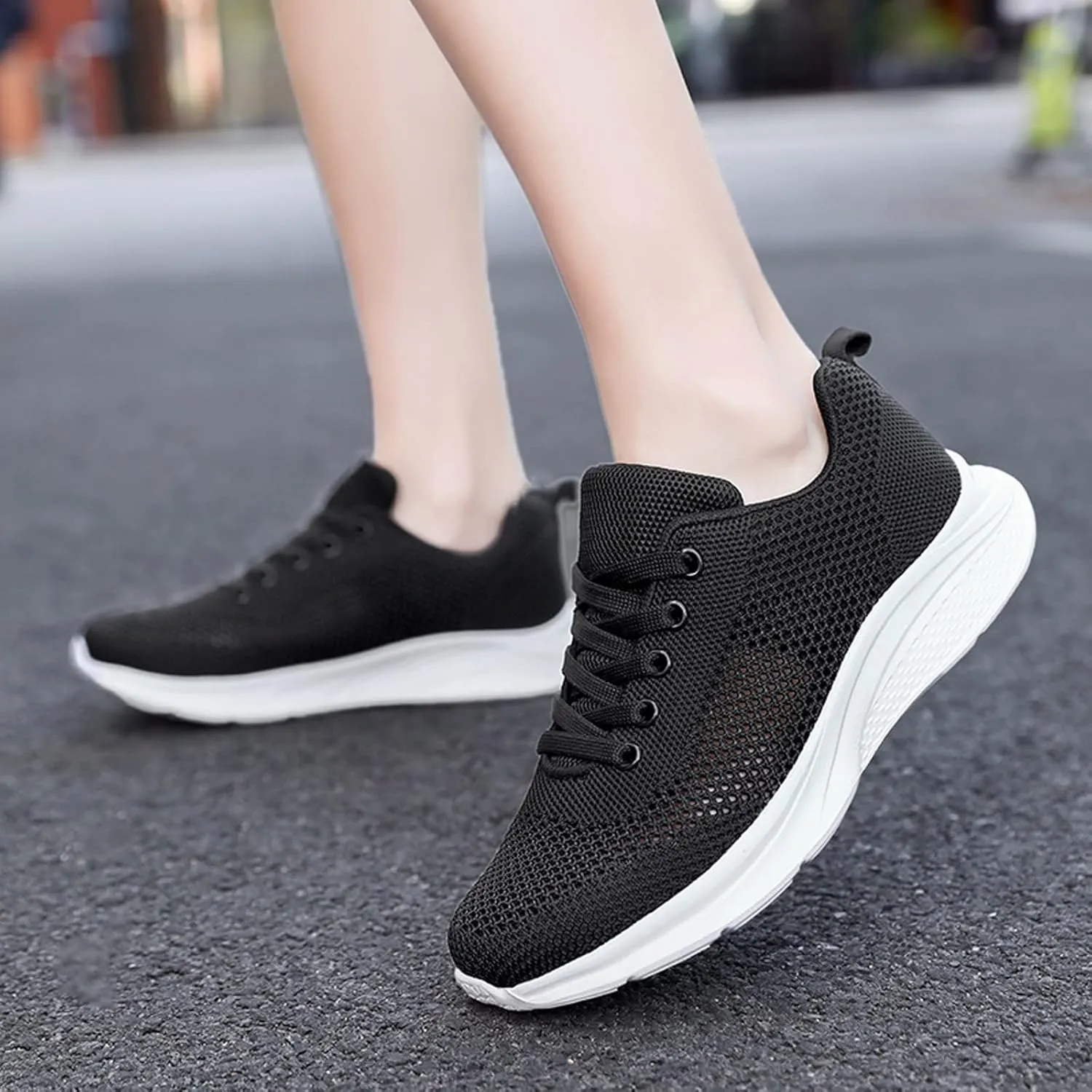 Womens Ladies Walking Running Shoes Slip On Lace-Up Mens Casual Shoes Jogging Men Shoes Casual Casual Sneakers Platform Tennis Shoe Cross Trainer Shoe