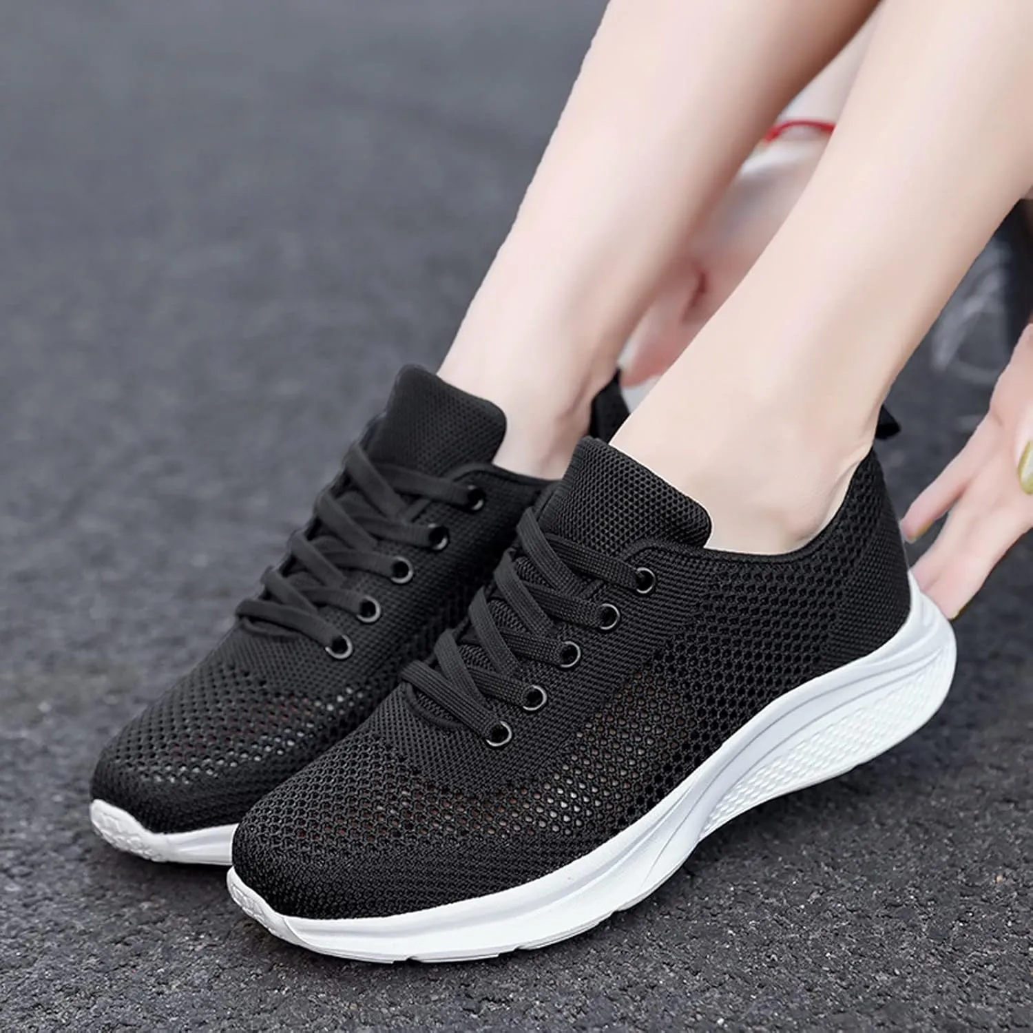 Womens Ladies Walking Running Shoes Slip On Lace-Up Mens Casual Shoes Jogging Men Shoes Casual Casual Sneakers Platform Tennis Shoe Cross Trainer Shoe