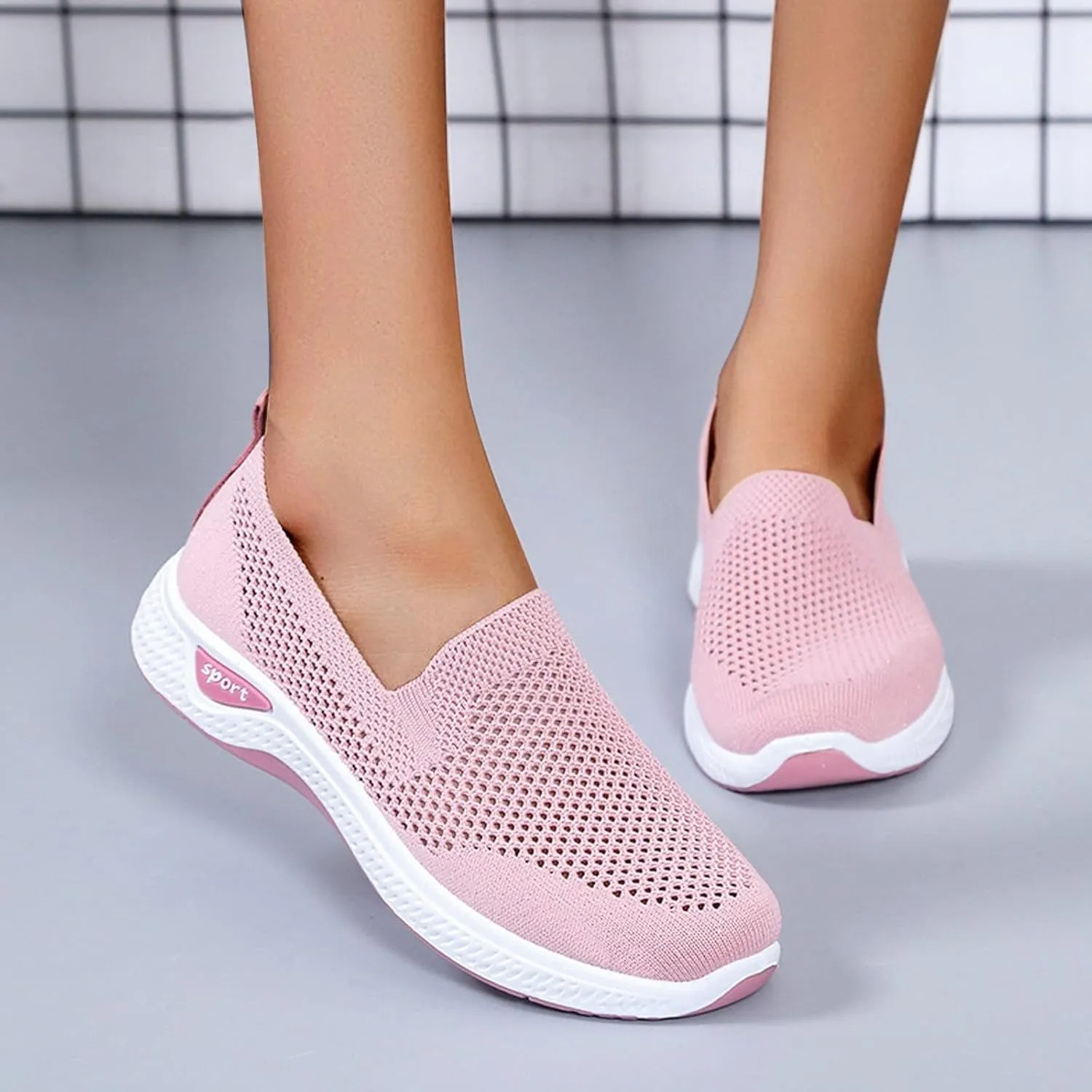 Womens Orthopedic Slip On Loafers with Arch Support Comfortable Walking Shoes Casual Sneakers Plantar Fasciitis Relief Foot Pain Diabetic Feet