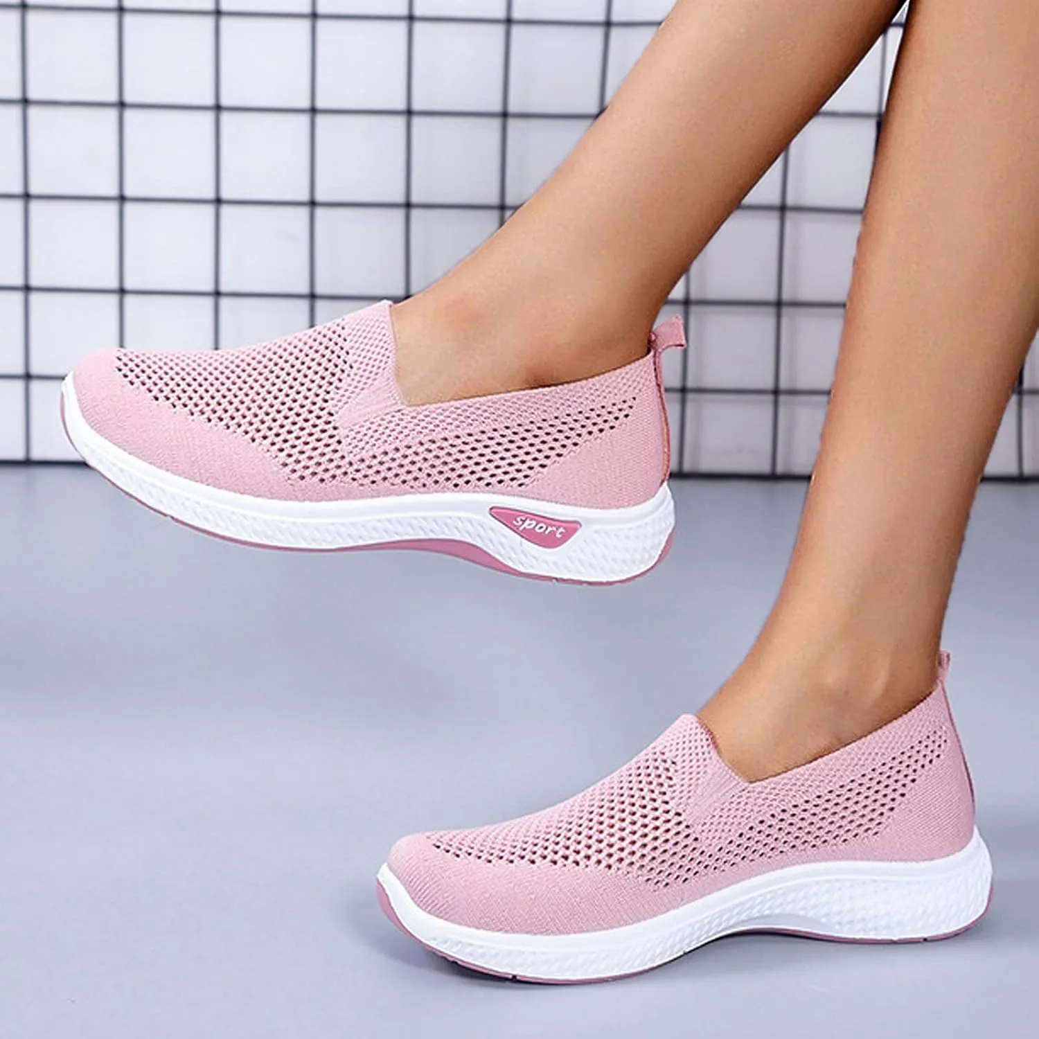 Womens Orthopedic Slip On Loafers with Arch Support Comfortable Walking Shoes Casual Sneakers Plantar Fasciitis Relief Foot Pain Diabetic Feet