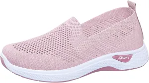 Womens Orthopedic Slip On Loafers with Arch Support Comfortable Walking Shoes Casual Sneakers Plantar Fasciitis Relief Foot Pain Diabetic Feet