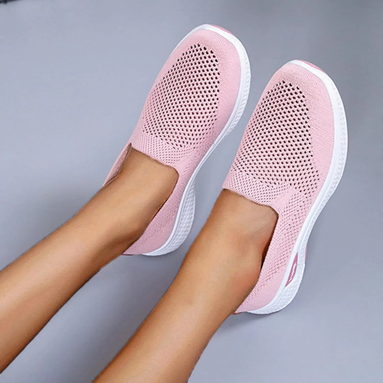 Womens Orthopedic Slip On Loafers with Arch Support Comfortable Walking Shoes Casual Sneakers Plantar Fasciitis Relief Foot Pain Diabetic Feet