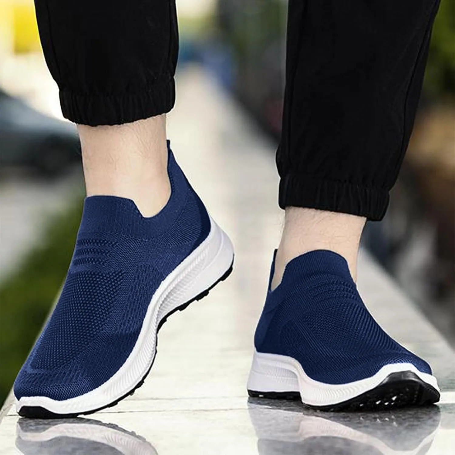 Women's Slip On Sneakers - Lightweight Comfortable Athletic Walking Shoes for Casual Gym Workout Running