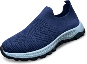 Women's Slip On Sneakers - Lightweight Comfortable Athletic Walking Shoes for Casual Gym Workout Running