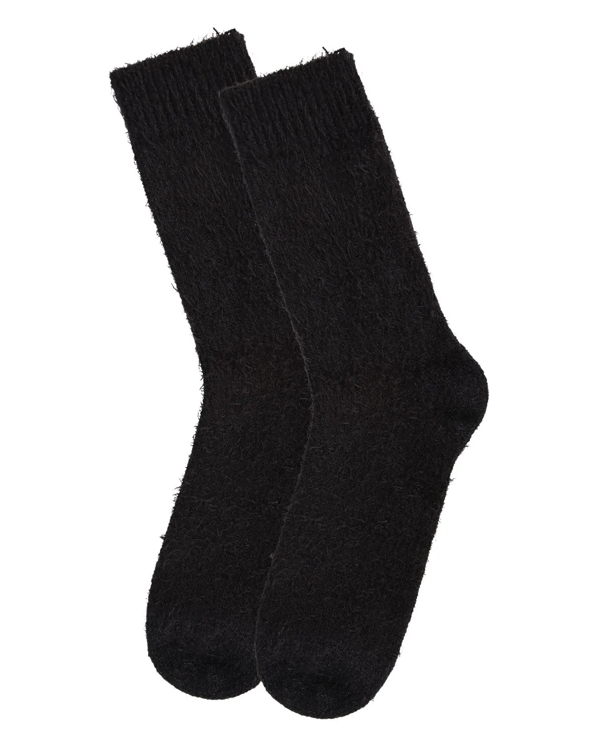 Women's Solid Plush Fuzzy Warm Crew Sock